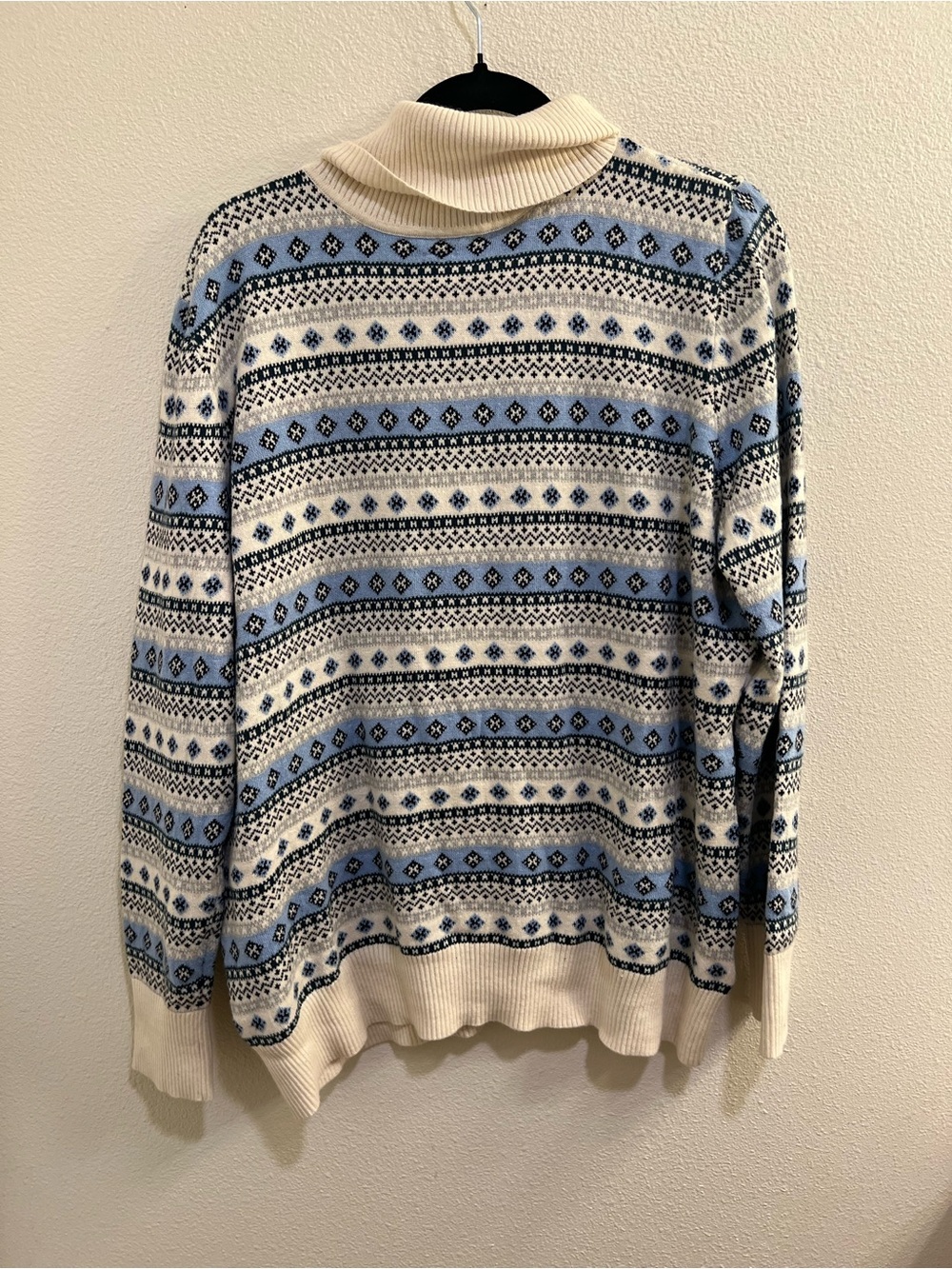 L.L.Bean Fair Isle Turtleneck Sweater Size 1X